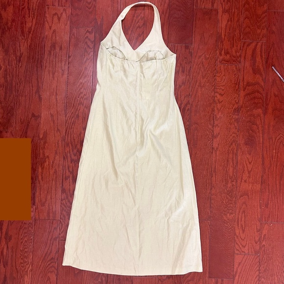 Vintage Laura Ashley Linen Halter Dress NWT mint lime geeen - Picture 7 of 7